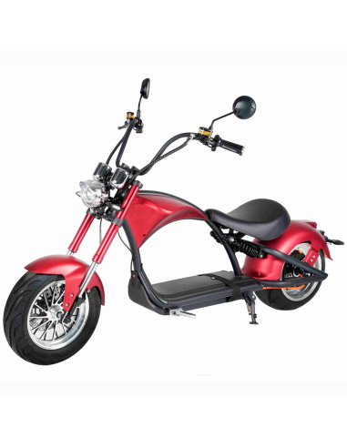 E-chopper registered electric motorcycle, 2000w, 20Ah. Red