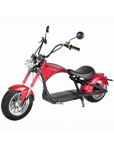 Motocicletta elettrica registrata E-chopper, 2000w, 20Ah. Rosso