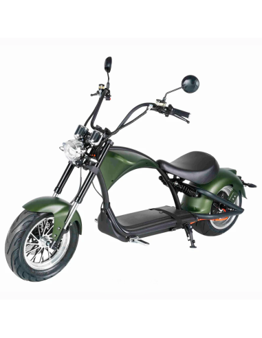 E-chopper registered electric motorcycle, 2000w, 20Ah. Green