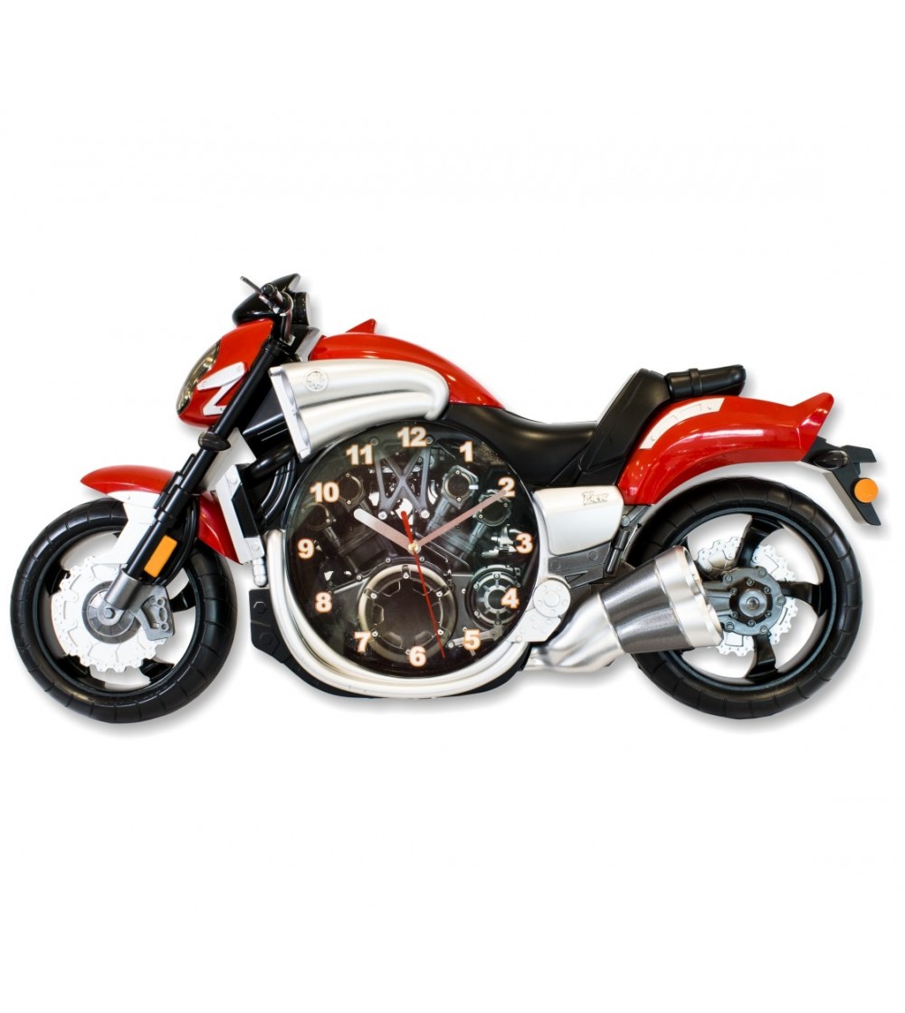 Relógio de motocicleta vermelha